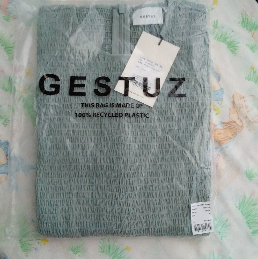 🌙NWT Gestuz MazziGZ Puff Sleeve Blouse - Picture 5 of 9